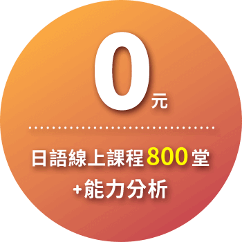 日語線上課程800堂+能力分析 0元